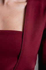 Vestido midi em alfaiataria com top