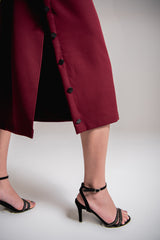 Vestido midi em alfaiataria com top