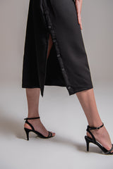 Vestido midi em alfaiataria com top