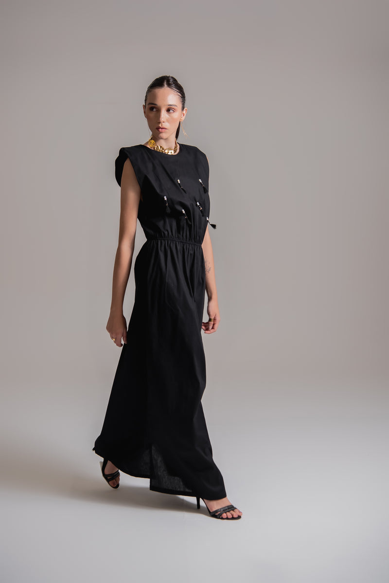 Vestido longo em algodão 100%