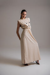 Vestido longo em algodão 100%