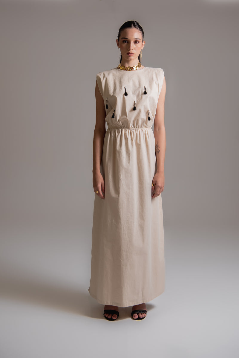 Vestido longo em algodão 100%
