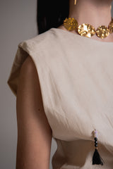 Vestido longo em algodão 100%