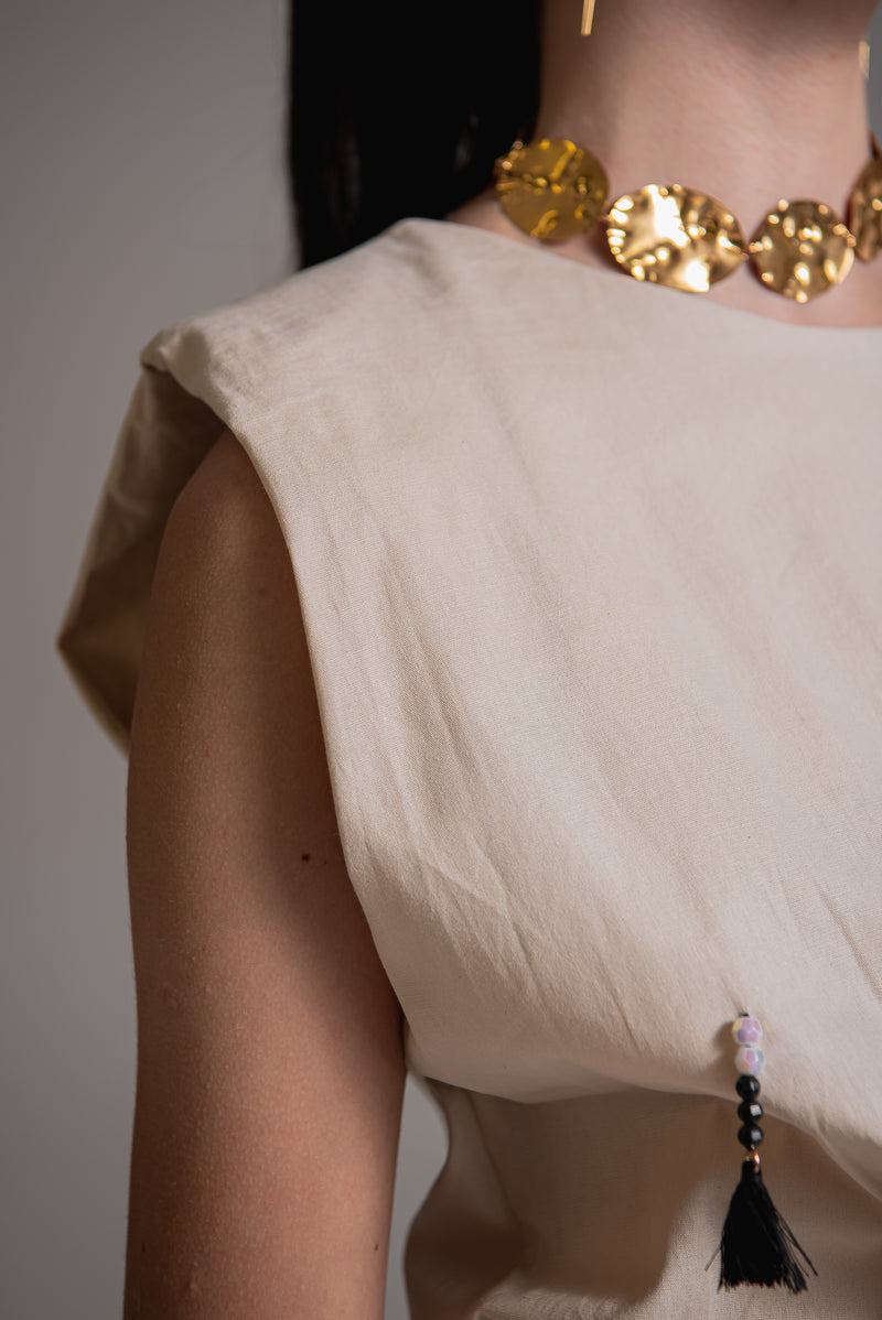 Vestido longo em algodão 100%