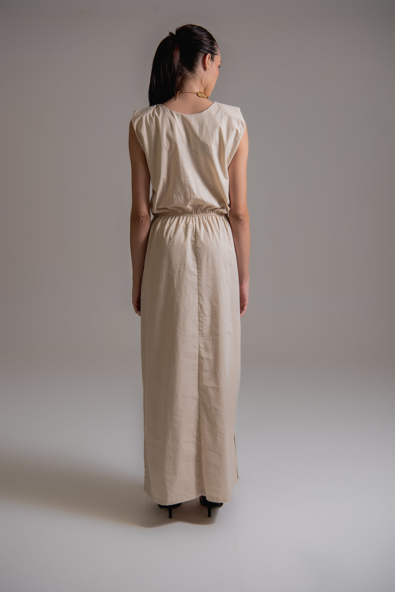 Vestido longo em algodão 100%