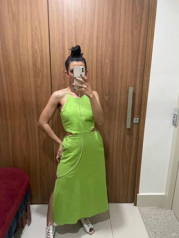 Vestido Midi em Viscolinho