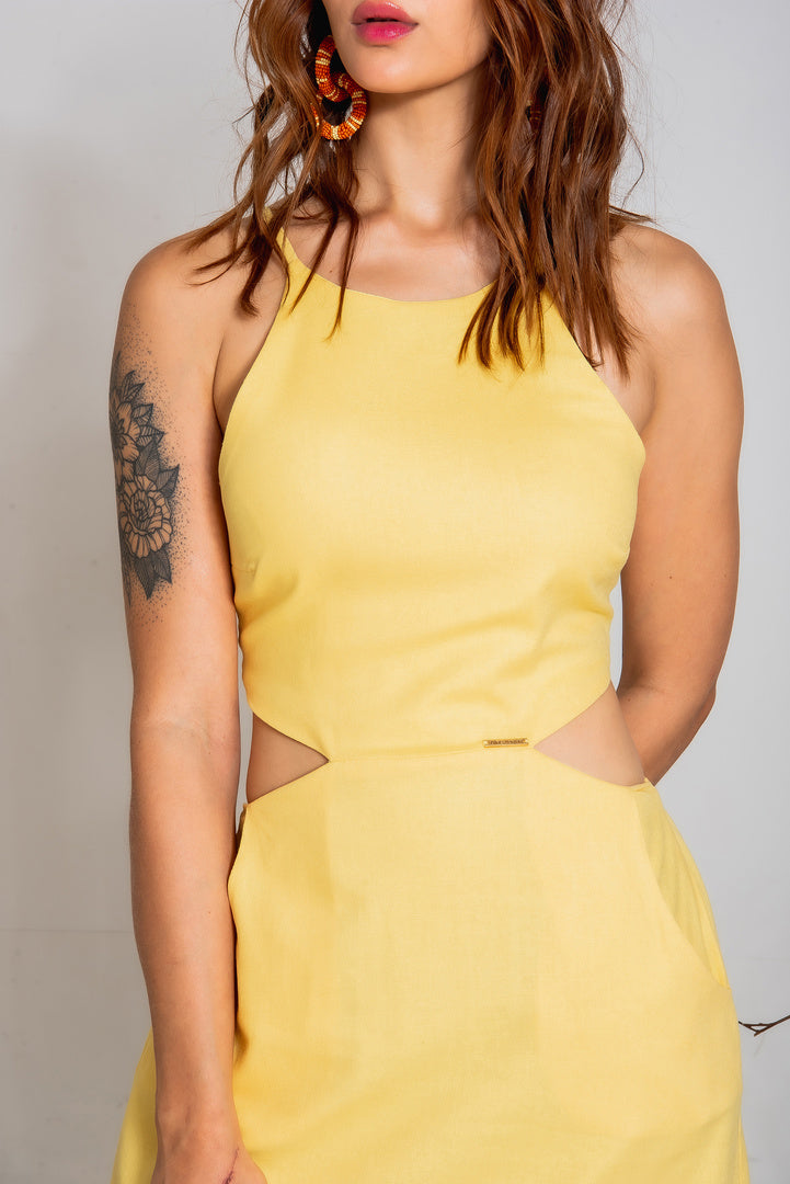Vestido Midi em Viscolinho