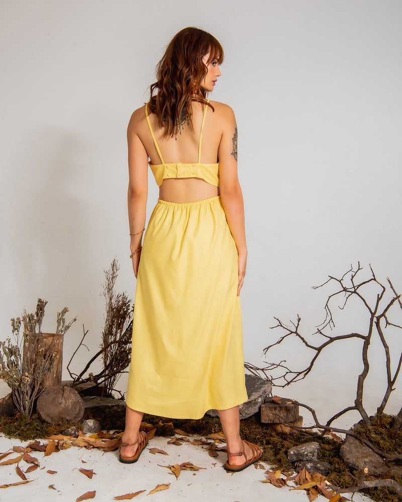 Vestido Midi em Viscolinho